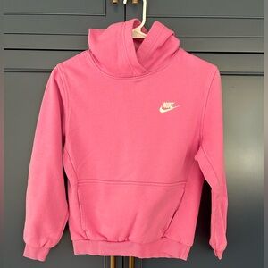 Youth large Nike pink hoodie. My youngest outgrew this sweatshirt.